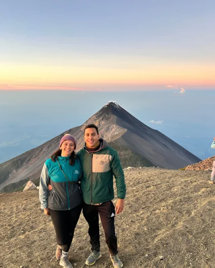 Primera vez en un volcán juntos